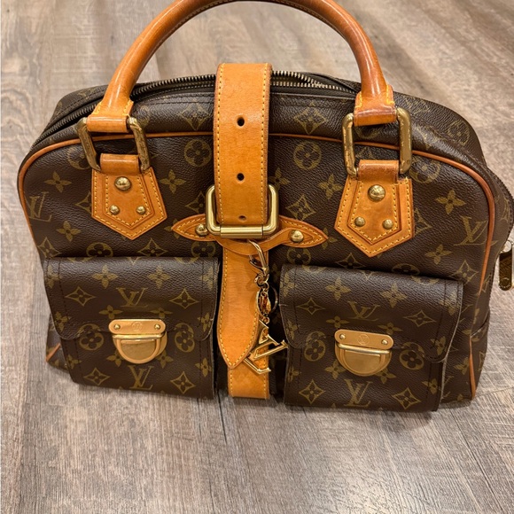 Louis Vuitton Brown and Tan Monogram Hudson Satchel - Picture 7 of 11
